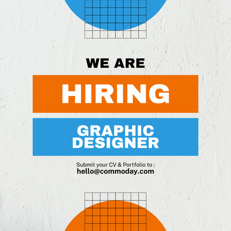 Platilla de diseño Career Opportunity for Graphic Designer Instagram