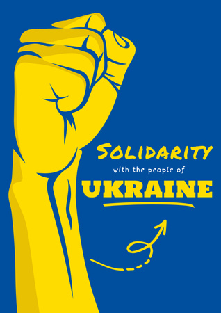 Modèle de visuel solidarité avec le peuple ukrainien - Poster