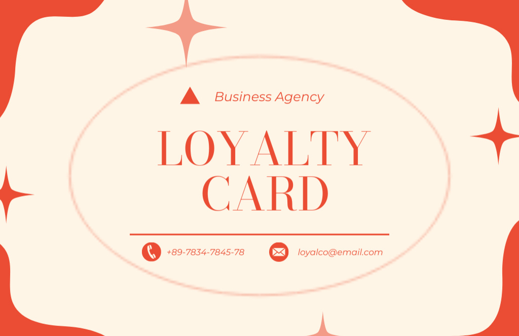 Orange Plain Multipurpose Loyalty Business Card 85x55mm – шаблон для дизайна