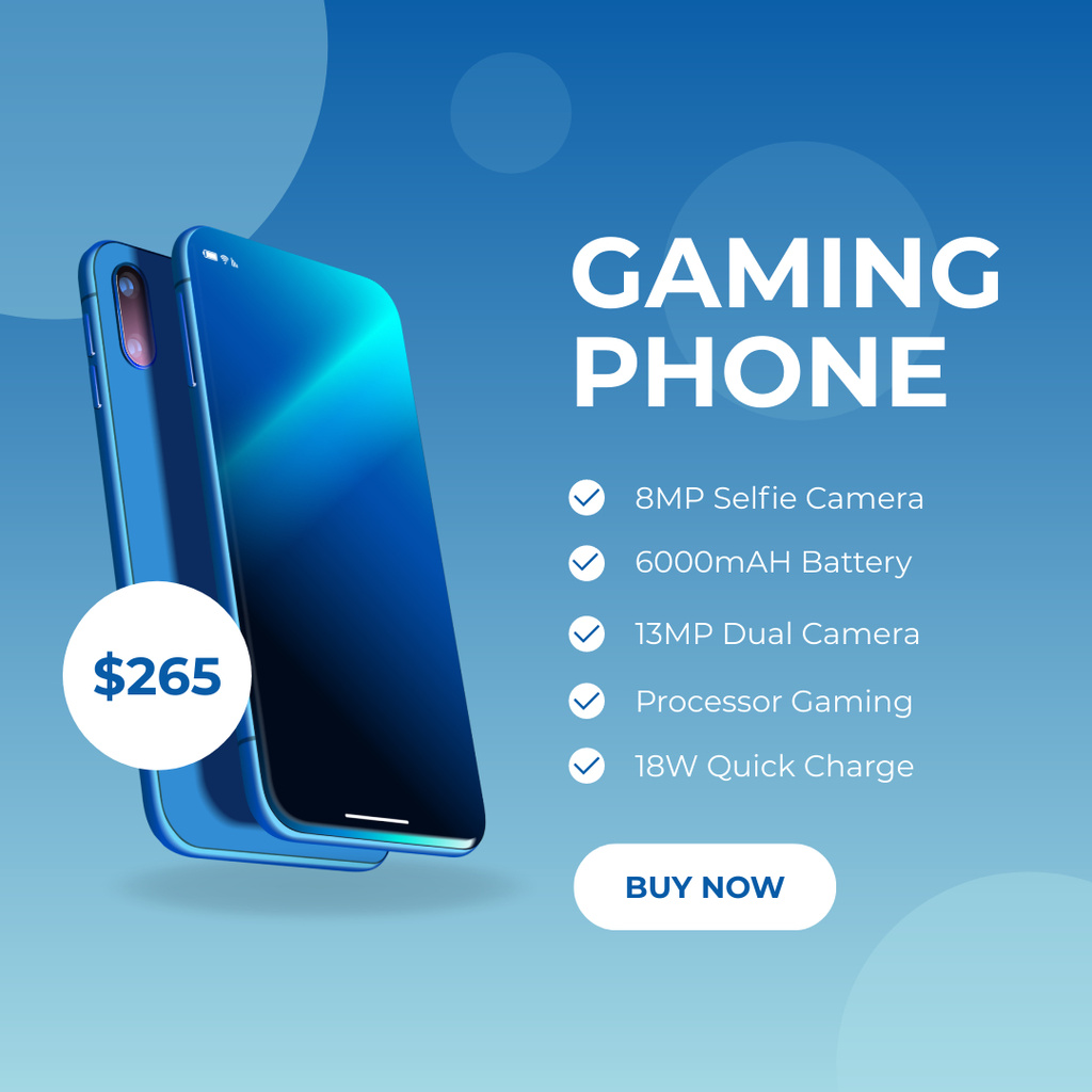 Offer Prices for New Gaming Smartphone Instagram – шаблон для дизайна