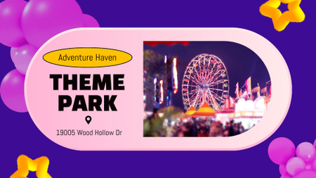 Platilla de diseño Exciting Attractions With Voucher In Amusement Park Full HD video