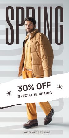Men's Spring Collection Sale Graphic Design Template