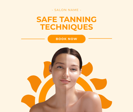 Techniques and Tips for Safe Tanning Facebook Design Template