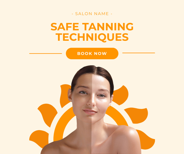Ontwerpsjabloon van Facebook van Techniques and Tips for Safe Tanning