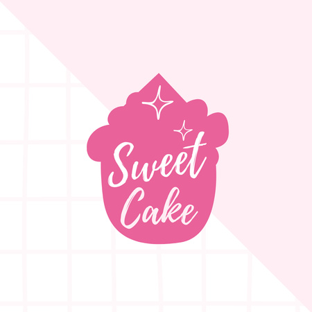 pekařská reklama s báječným dortem Logo Šablona návrhu