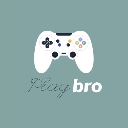 Gaming Community Emblem on Grey Animated Logo Design Template