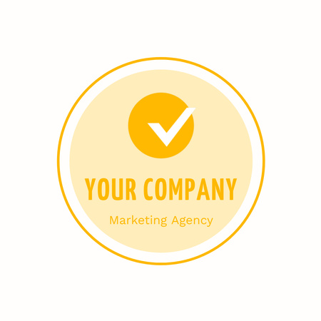 Minimalistic Promotion Of Marketing Agency In Yellow Animated Logo Design Template