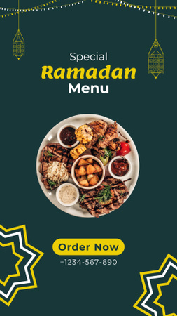 Template di design Annuncio speciale del menu festivo del Ramadan Instagram Story