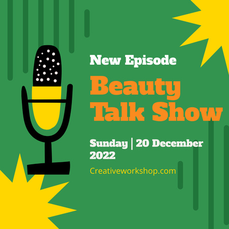 Designvorlage Podcast Topic about Beauty für Instagram