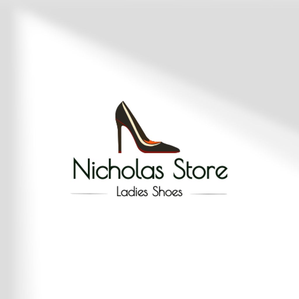 Store Emblem with Female Shoe Animated Logo Šablona návrhu