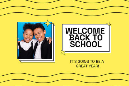 Back to School Announcement Postcard 4x6in Design Template