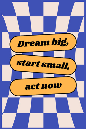 Plantilla de diseño de Cita de sabiduría sobre soñar y comenzar Tumblr 