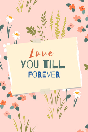 Modèle de visuel Love You Till Forever Quote - Postcard 4x6in Vertical