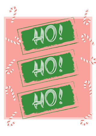Christmas Inspiration with Candy Canes Poster Design Template