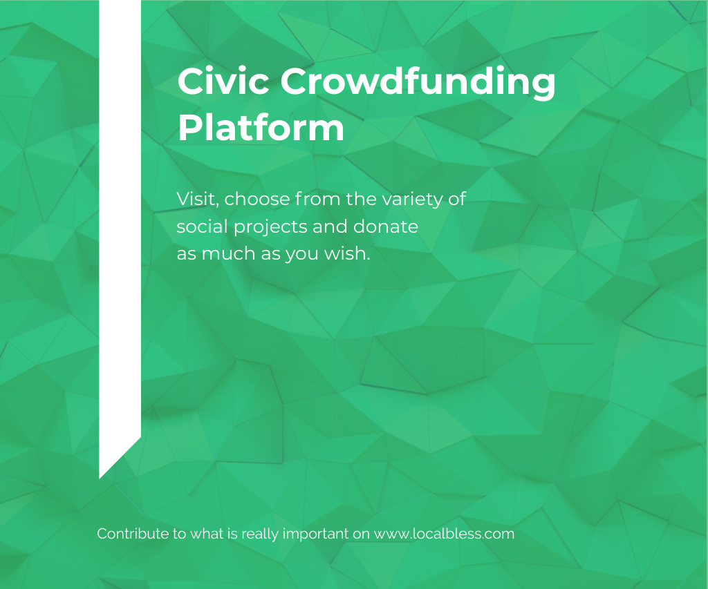Crowdfunding platform promotion on Stone Pattern Large Rectangle tervezősablon