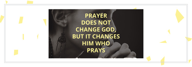 Religion Quote with Woman Praying Tumblr Modelo de Design
