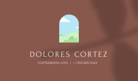 Professional contacts on Floral Shadow Business card Modelo de Design