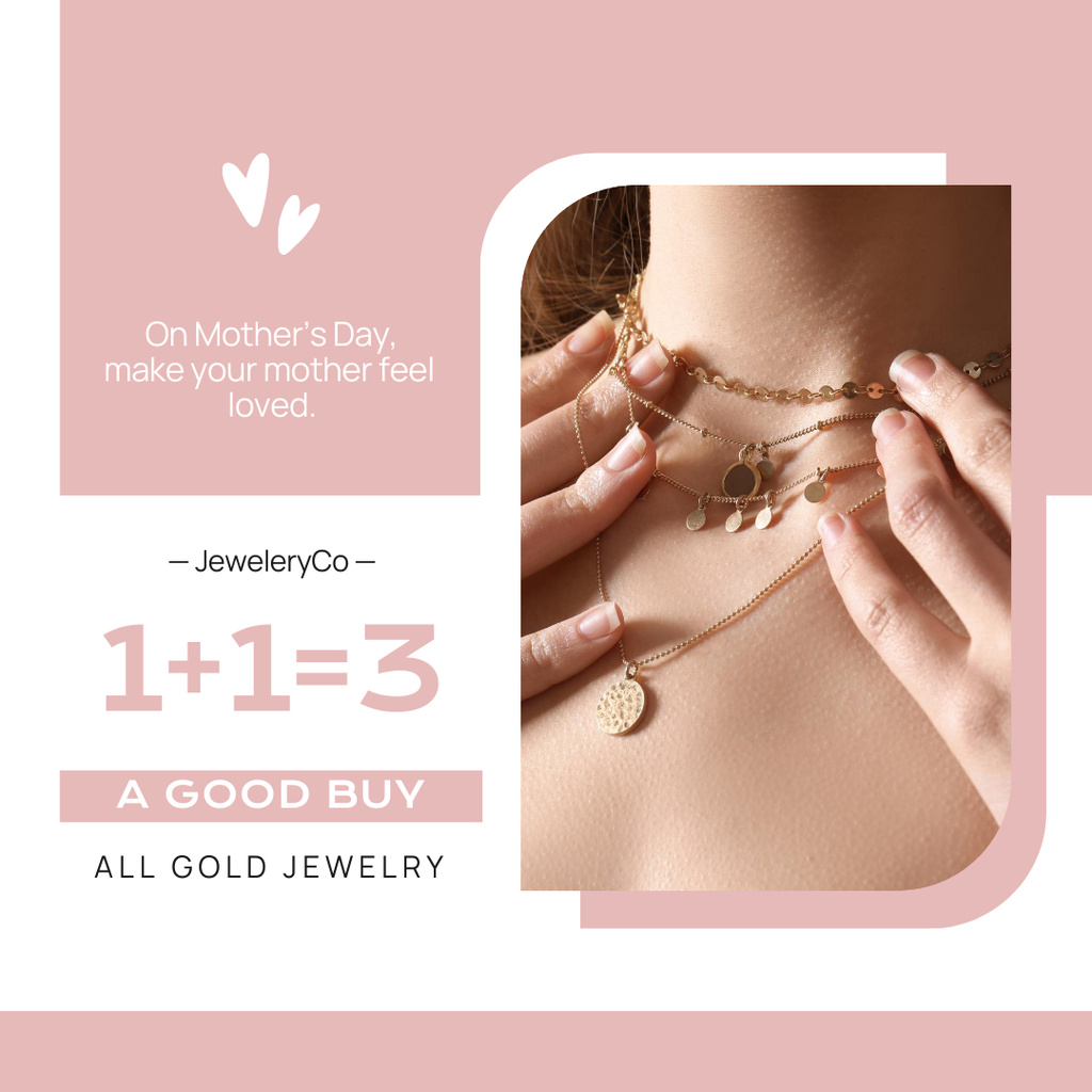 Plantilla de diseño de Jewelry Offer on Mother's Day Instagram 