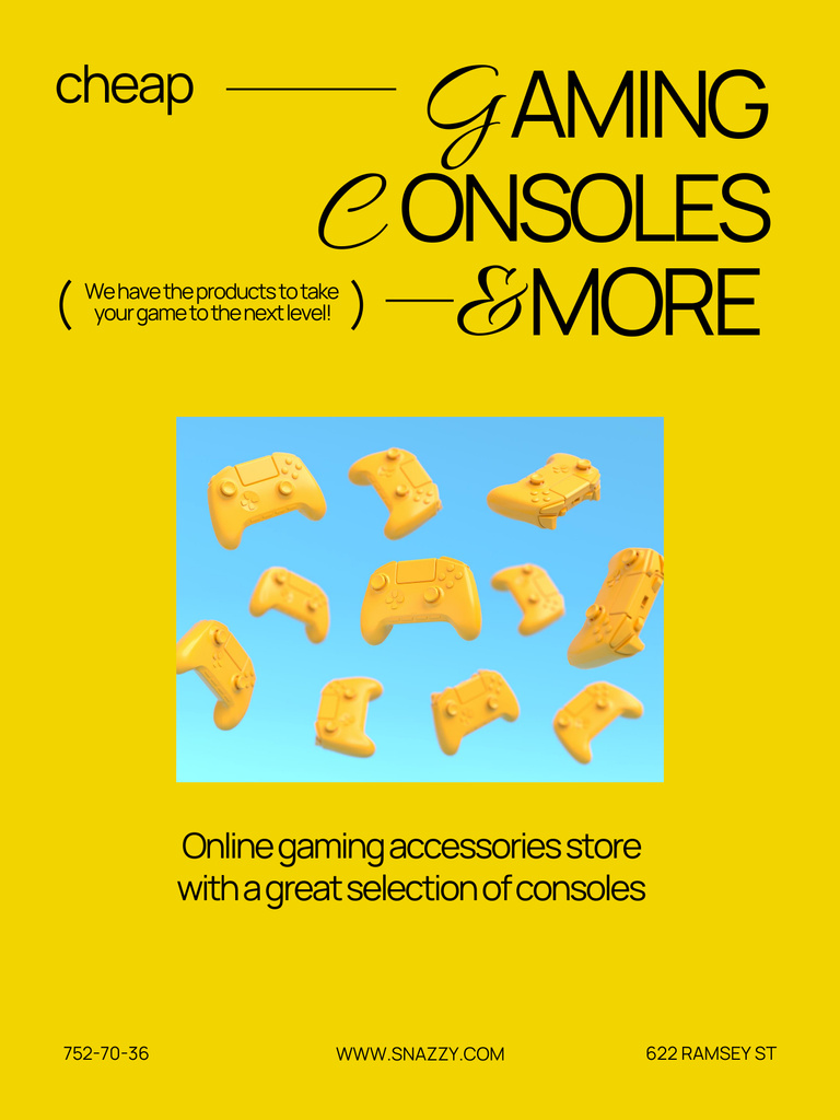 Modèle de visuel Gaming Gear Discount - Poster US