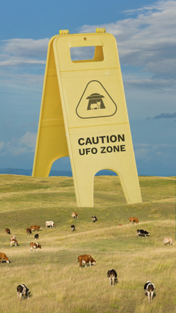 Modèle de visuel Funny Meme with Cows in Field - Instagram Story
