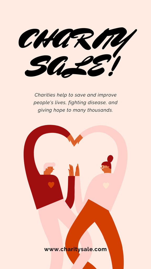 Charity Sale for Couple Instagram Storyデザインテンプレート