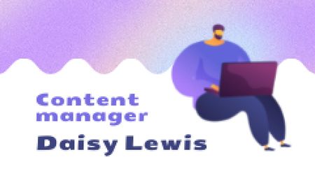 Template di design Content Manager Services Offer Business card