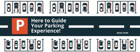 Guia para experiência de estacionamento Facebook cover Modelo de Design