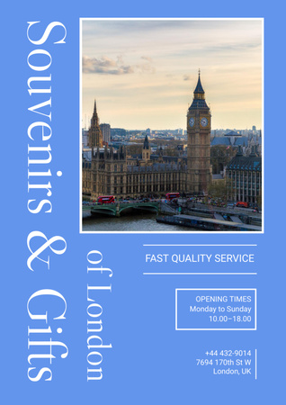 Tour to London Poster A3 Design Template