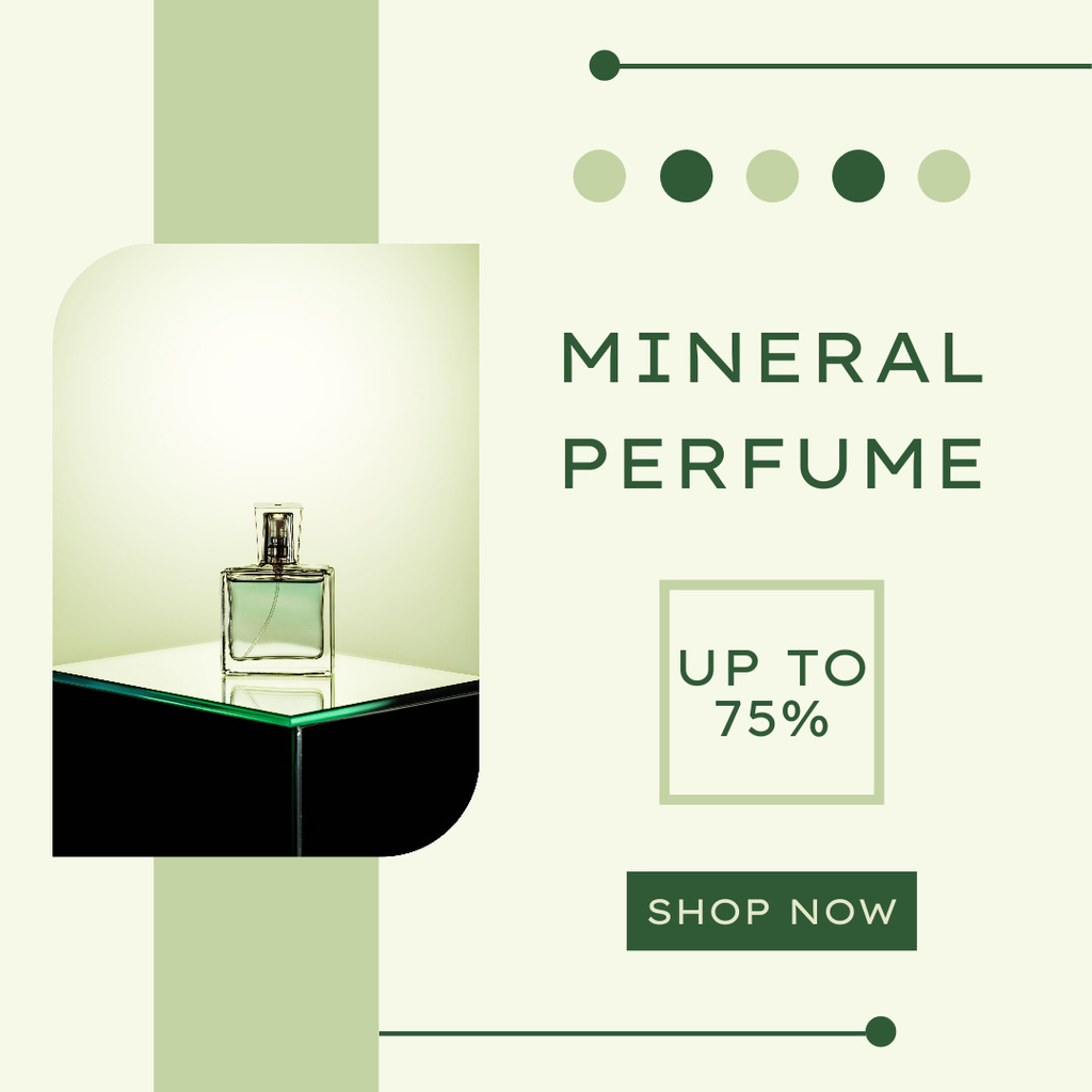 Plantilla de diseño de Discount Offer on New Perfume on Green Instagram 