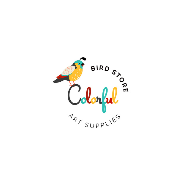 Art Supplies Store Ad Logo Tasarım Şablonu