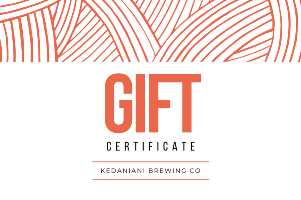 Plantilla de diseño de Gift Card with Abstract Pattern Gift Certificate 