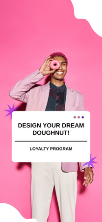 Designvorlage Donut Shop Sonderangebot mit eigenem Donut Design für Snapchat Geofilter