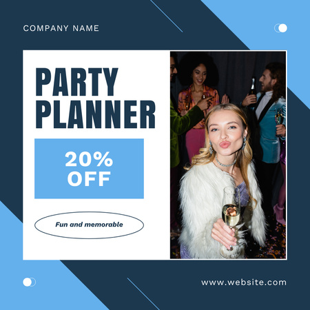 Party Planner Services Ad for Young People Instagram Design Template