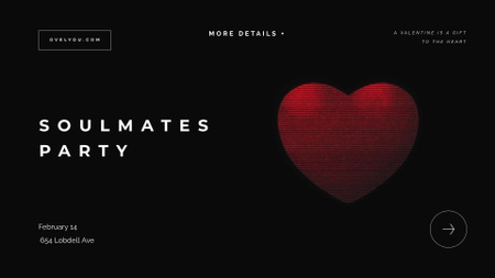 Platilla de diseño St.Valentines Day Invitation with Red Heart Full HD video