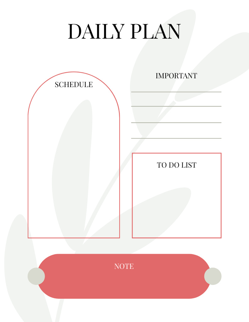 Plantilla de diseño de Elegant Minimal Daily Planner Notepad 8.5x11in 