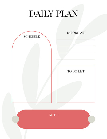 Elegáns minimális napi tervező Notepad 8.5x11in tervezősablon