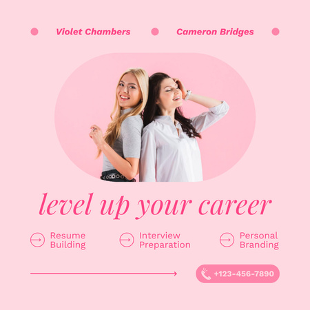 Szablon projektu Doradztwo w zakresie rozwoju kariery dla kobiet Instagram AD