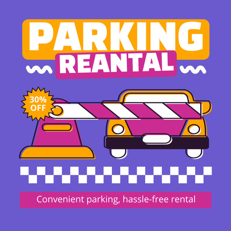 Convenient and Comfortable Parking Rental Services Instagram Design Template