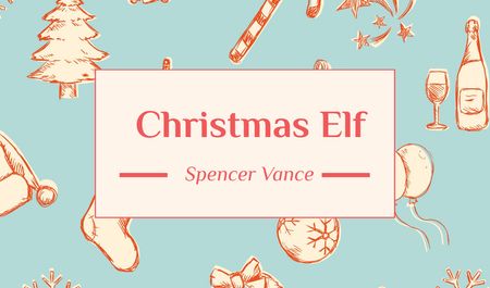 Christmas Elf Service Offer Business card Design Template