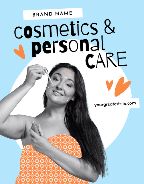 Personal Skin Care Routine Poster 22x28in Tasarım Şablonu