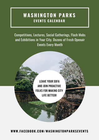 Events in Washington parks Poster – шаблон для дизайну