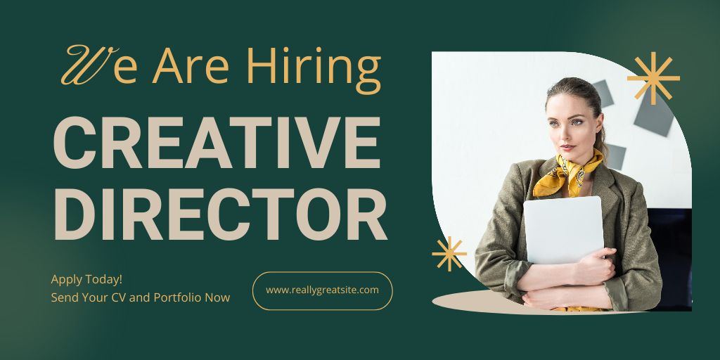 Join Our Team as Creative Director Twitterデザインテンプレート