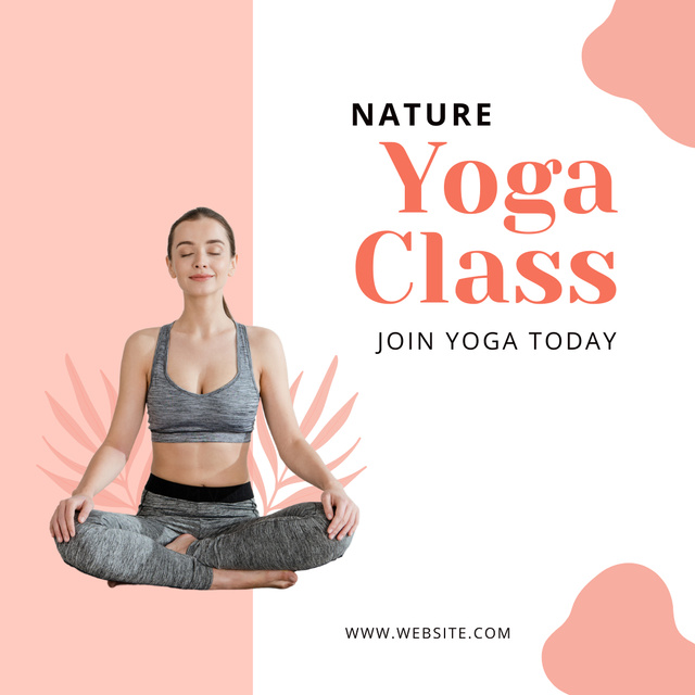 Ontwerpsjabloon van Instagram van Yoga Classes Advertising