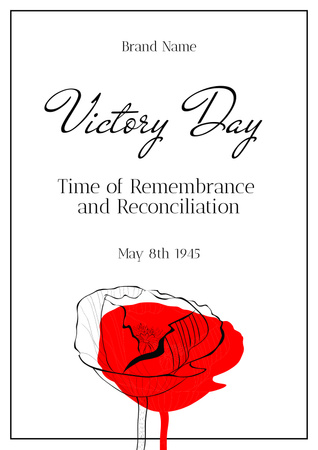 Modèle de visuel annonce de célébration du jour de la victoire - Poster