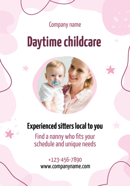 Warm Childcare Assistance Proposal Poster 28x40in – шаблон для дизайну