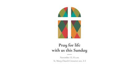 Template di design Invitation to Pray with Church Window Twitter