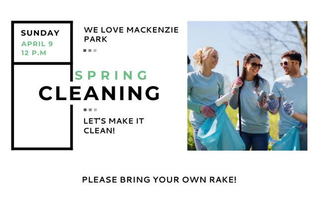 Sunday Spring Cleaning Announcement Flyer 5.5x8.5in Horizontal Design Template