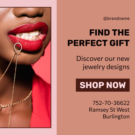 New Jewelry Sale Ad Instagram Design Template
