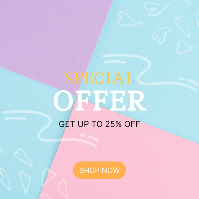 Special Offer Ad with Discount Instagram ADデザインテンプレート