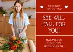 Flower Shop Services Ad on Valentine's Day